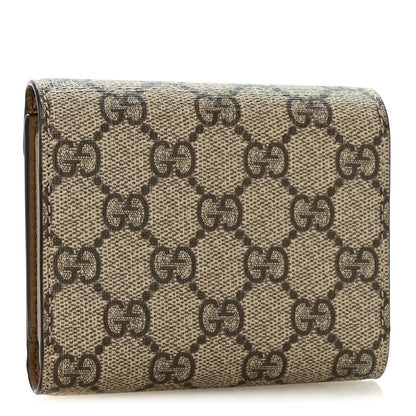 Gucci GG Supreme Monogram Dionysus Card Case Wallet Beige Taupe 3 of 8