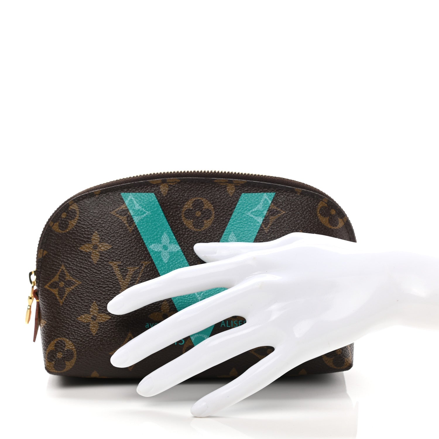 Louis Vuitton Monogram V Cosmetic Pouch Turquoise 2 of 6