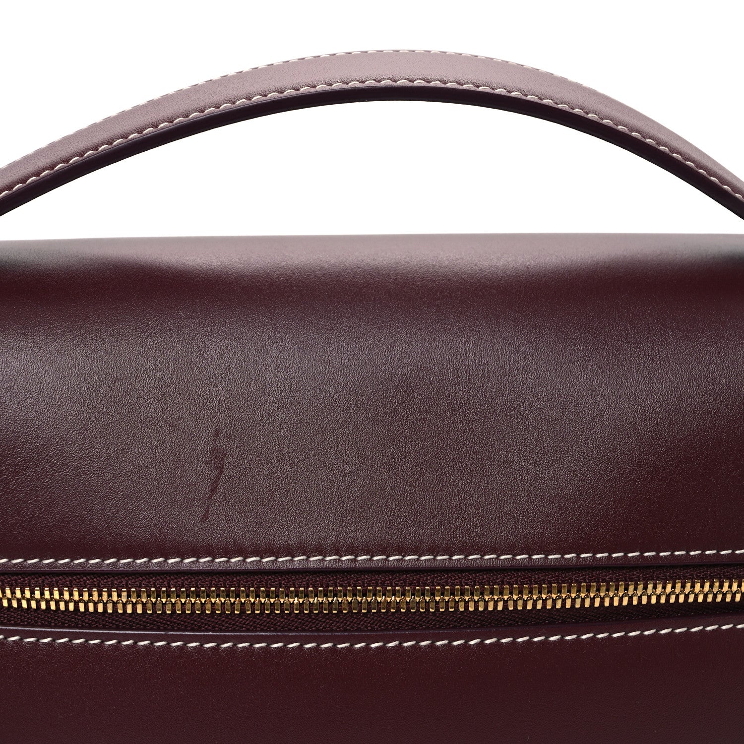 Loro Piana Saddle Calfskin Extra Bag L27 Azuki Beans 7 of 10