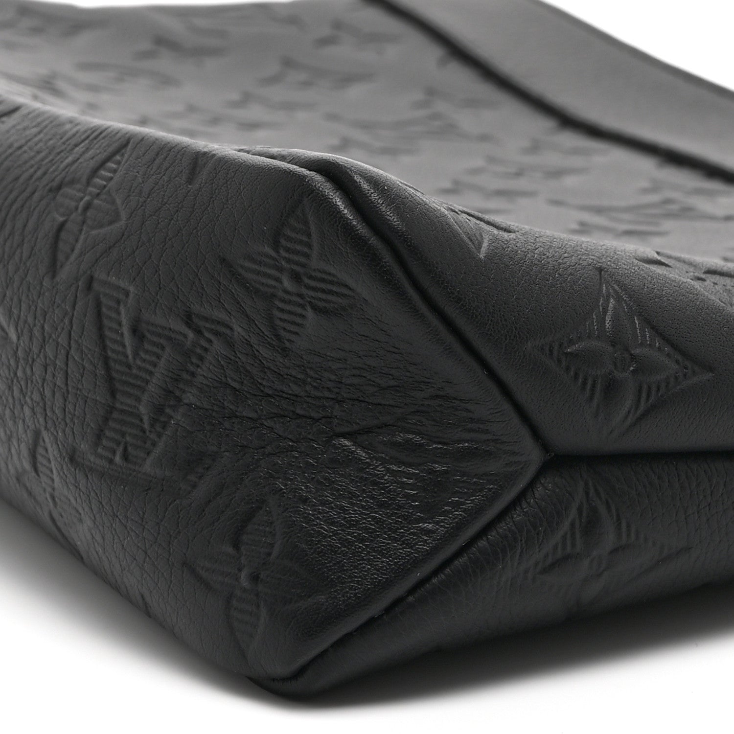 Louis Vuitton Shadow Calfskin Monogram Pochette Voyage Souple Black 8 of 8