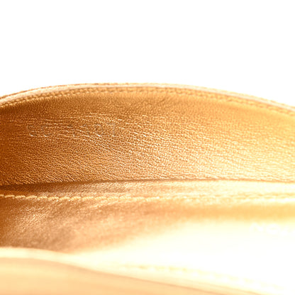 Louis Vuitton Metallic Lambskin Upper Case Open Back Flat Loafer 40 Gold 9 of 10