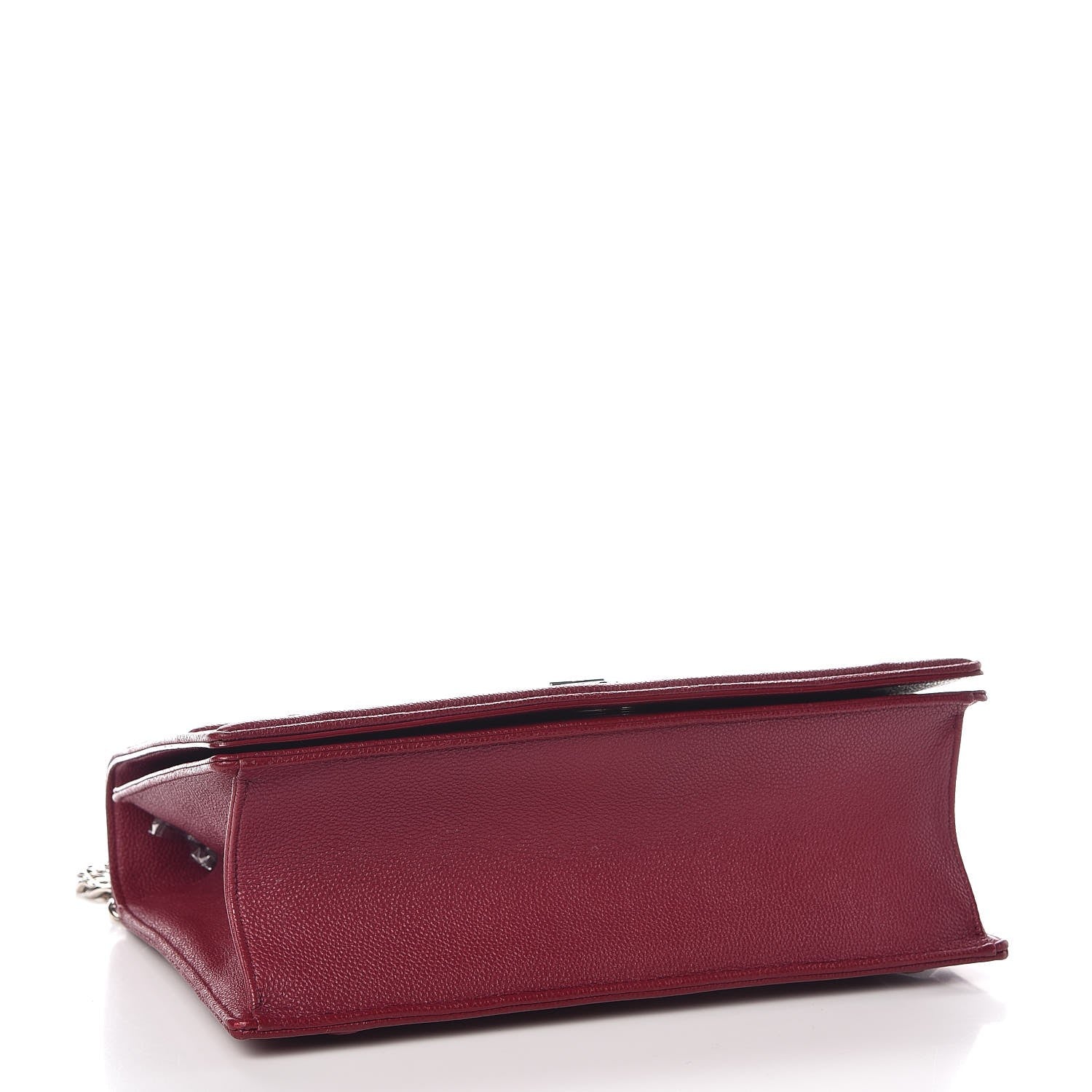 Christian Dior Grained Calfskin Large Diorama Flap Bag Burgundy 4 of 13