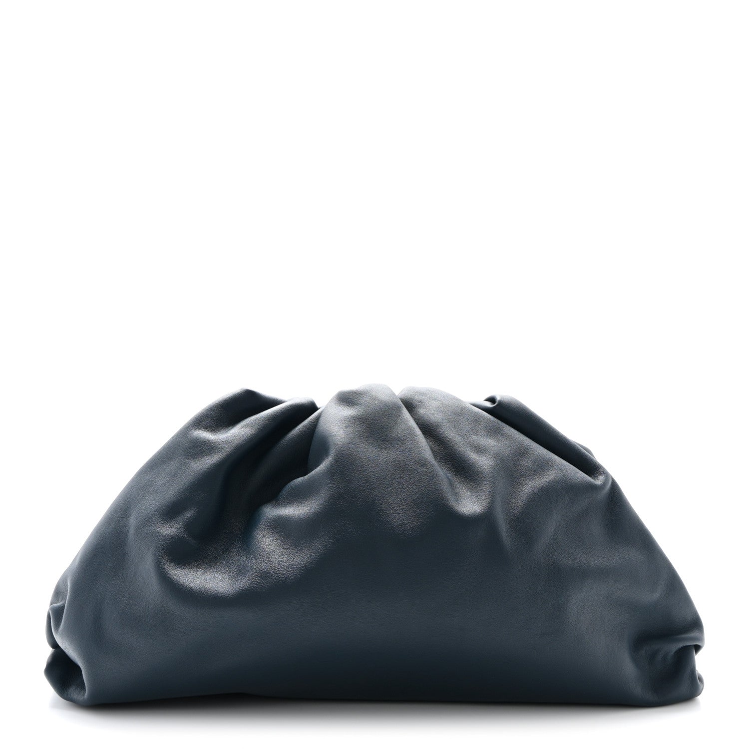 Bottega Veneta Smooth Butter Calf The Pouch Oversized Clutch Deep Blue 1 of 8