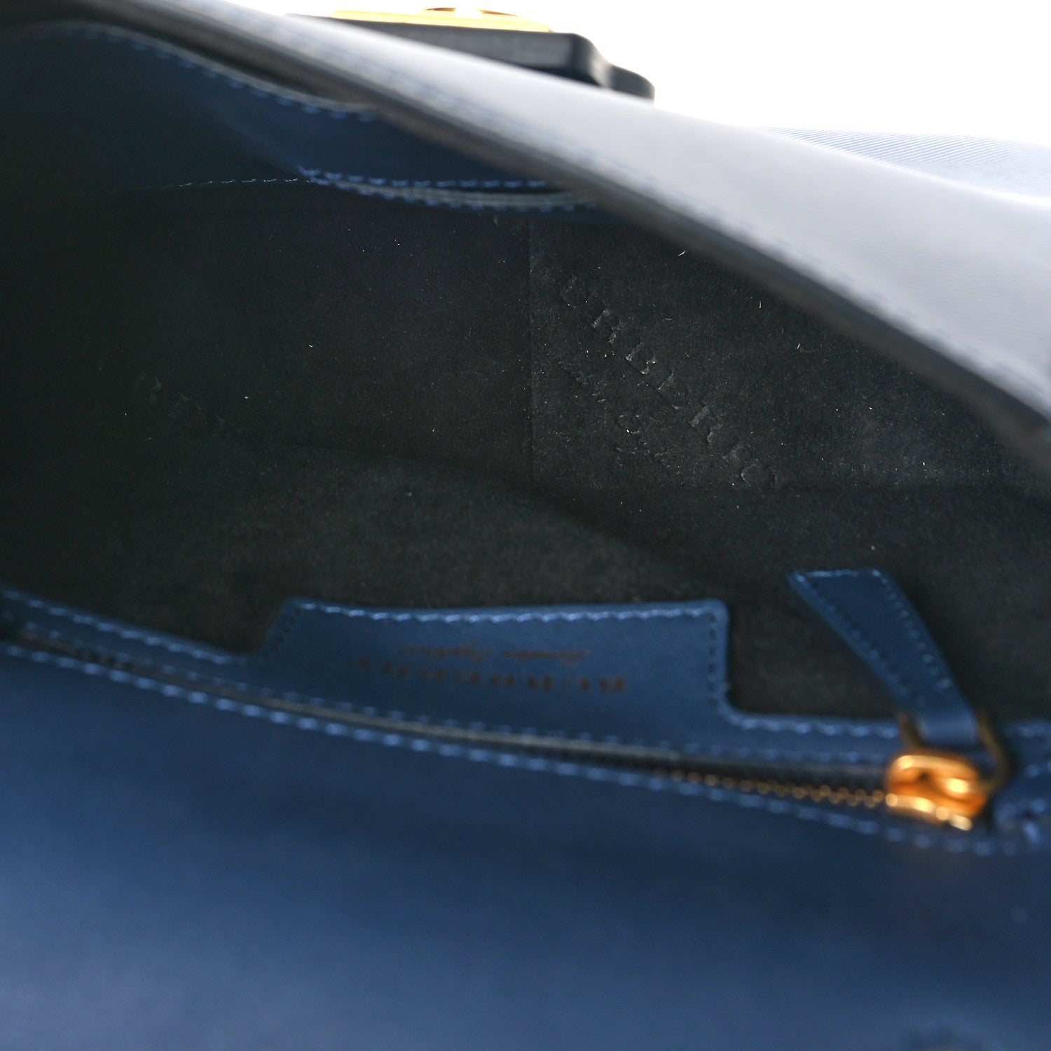 Burberry Trench Calfskin Small DK88 Top Handle Bag Ink Blue 5 of 8