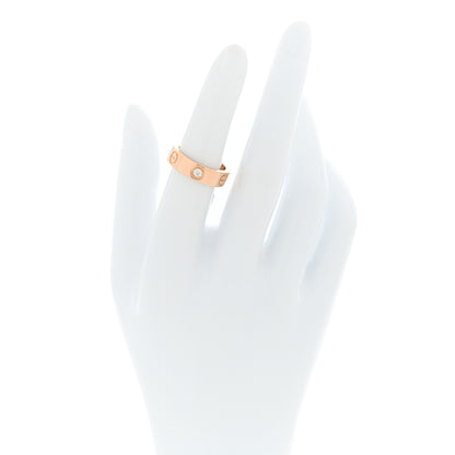 Cartier 18K Pink Gold 3 Diamond 5.5mm LOVE Ring 51 5.75 2 of 4