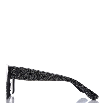 Saint Laurent Square SL M9 Sunglasses Glitter Black 3 of 7