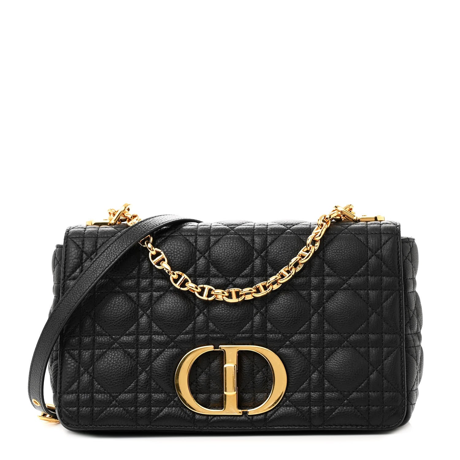 Christian Dior Calfskin Cannage Medium Caro Bag Black 1 of 14
