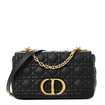 Christian Dior Calfskin Cannage Medium Caro Bag Black 1 of 14