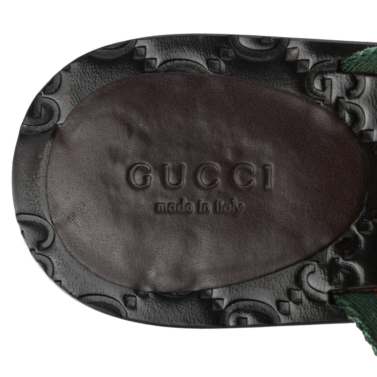 Gucci Nylon Guccissima Web Womens Thong Sandals 35 Green Red Black 10 of 12