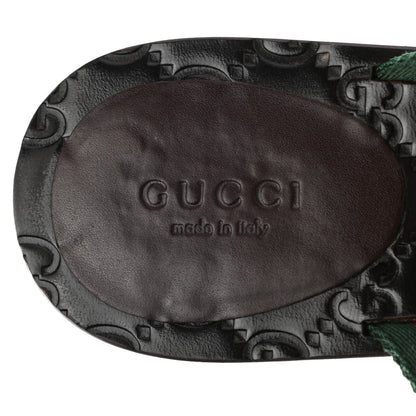 Gucci Nylon Guccissima Web Womens Thong Sandals 35 Green Red Black 10 of 12