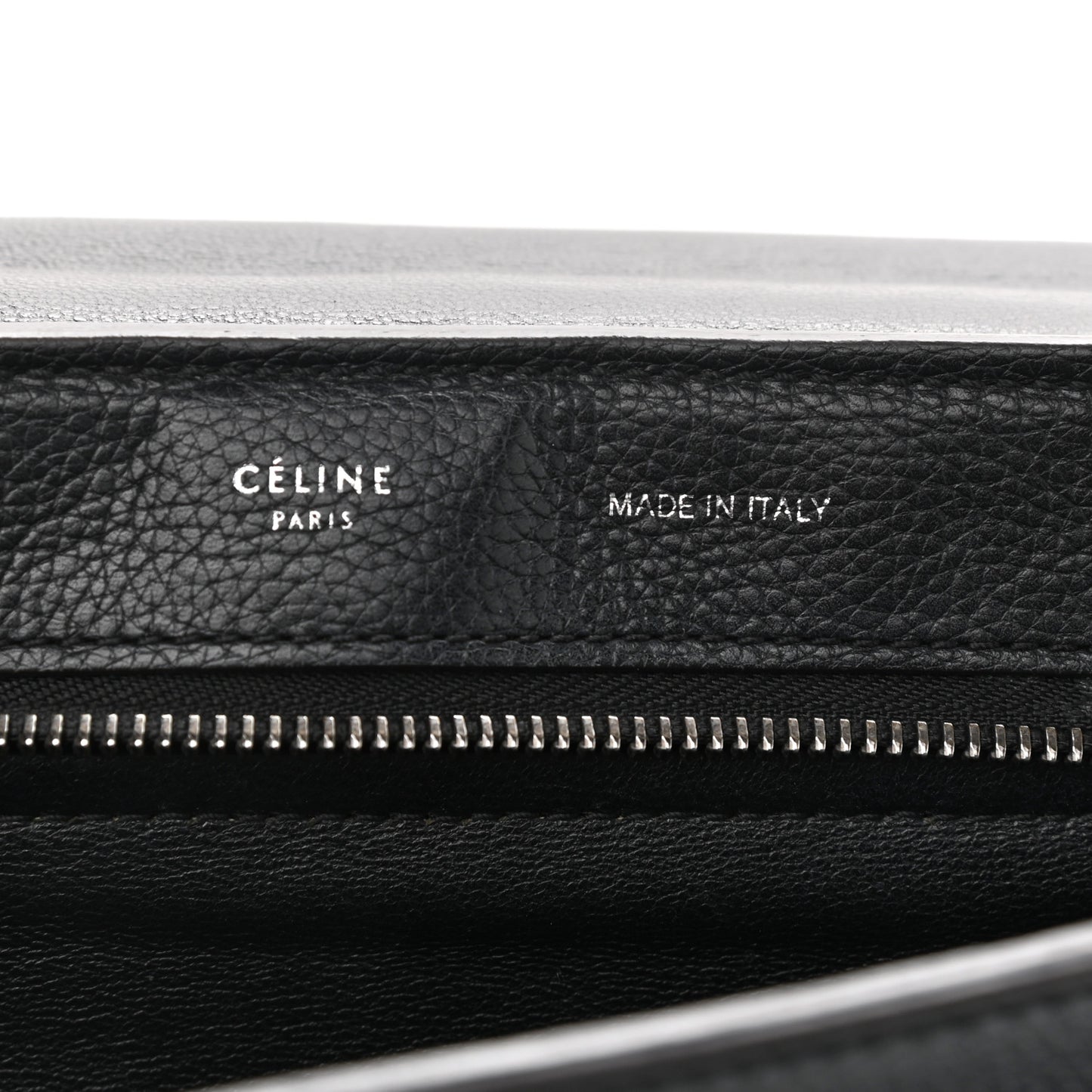 Drummed Calfskin Suede Medium Trapeze Black