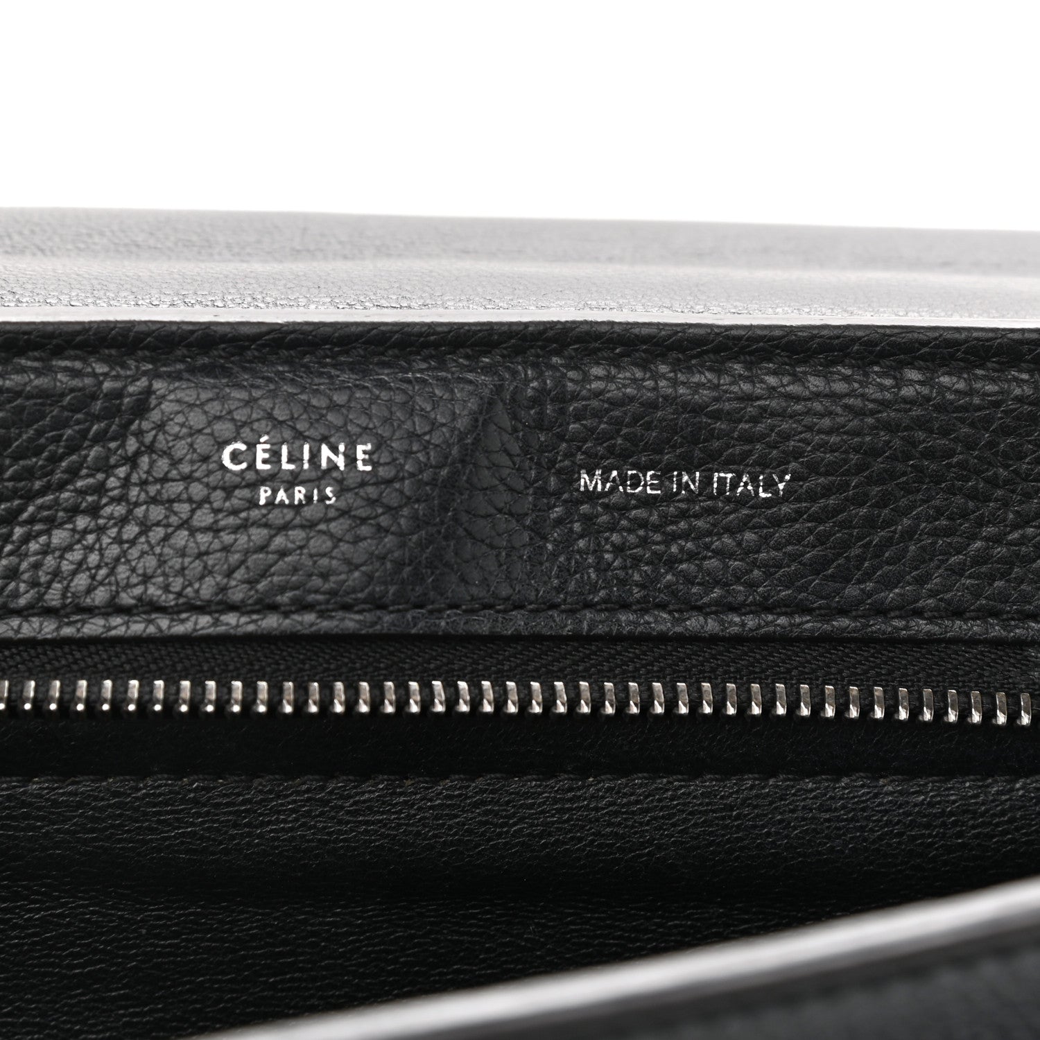 Celine Drummed Calfskin Suede Medium Trapeze Black 6 of 12