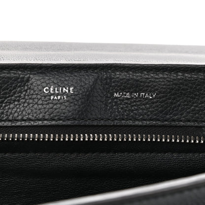 Celine Drummed Calfskin Suede Medium Trapeze Black 6 of 12