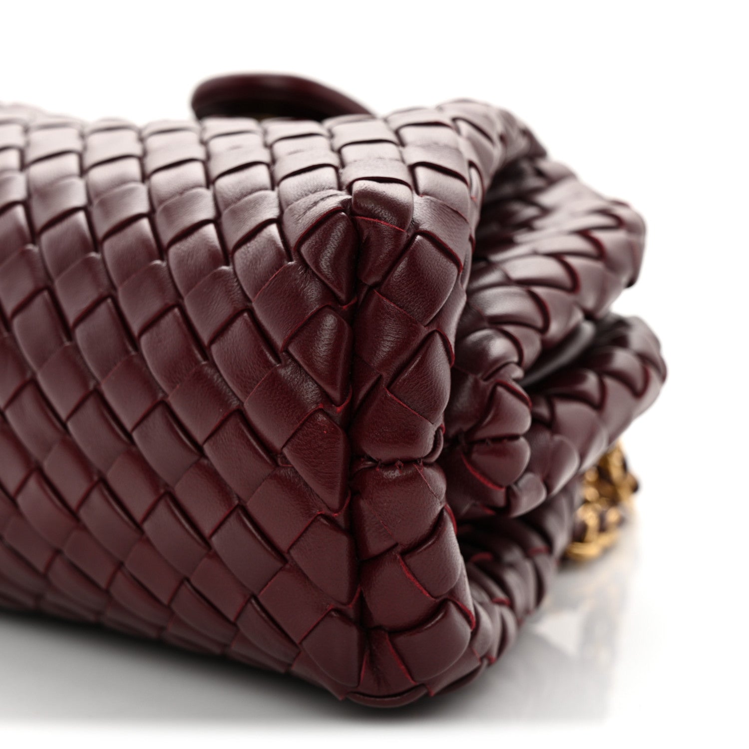 Bottega Veneta Nappa Intrecciato Small The Lauren 1980 Clutch With Chain Barolo 10 of 11