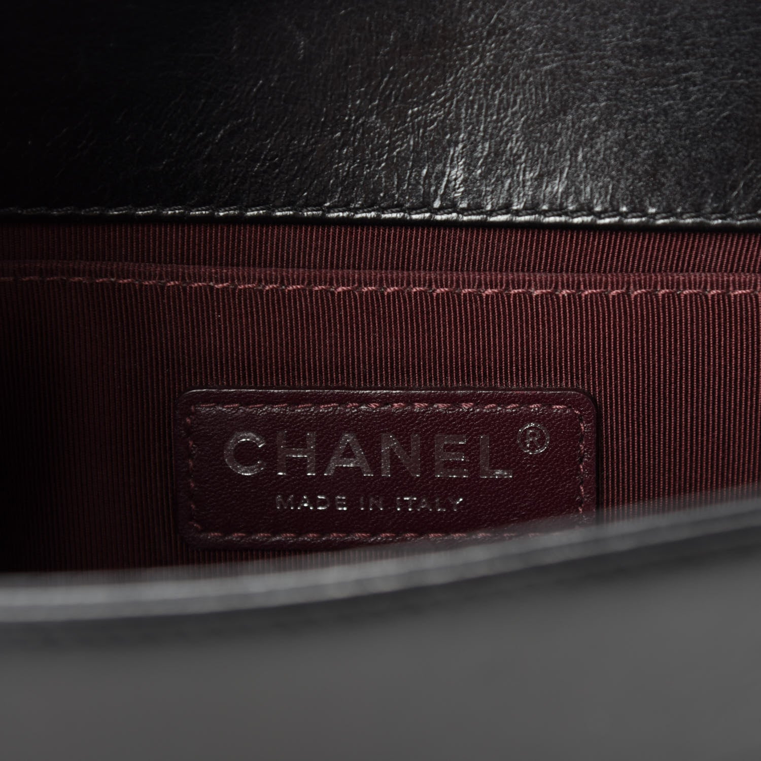 Chanel Glazed Calfskin Quilted Small Boy Chained Flap Black 10 of 12