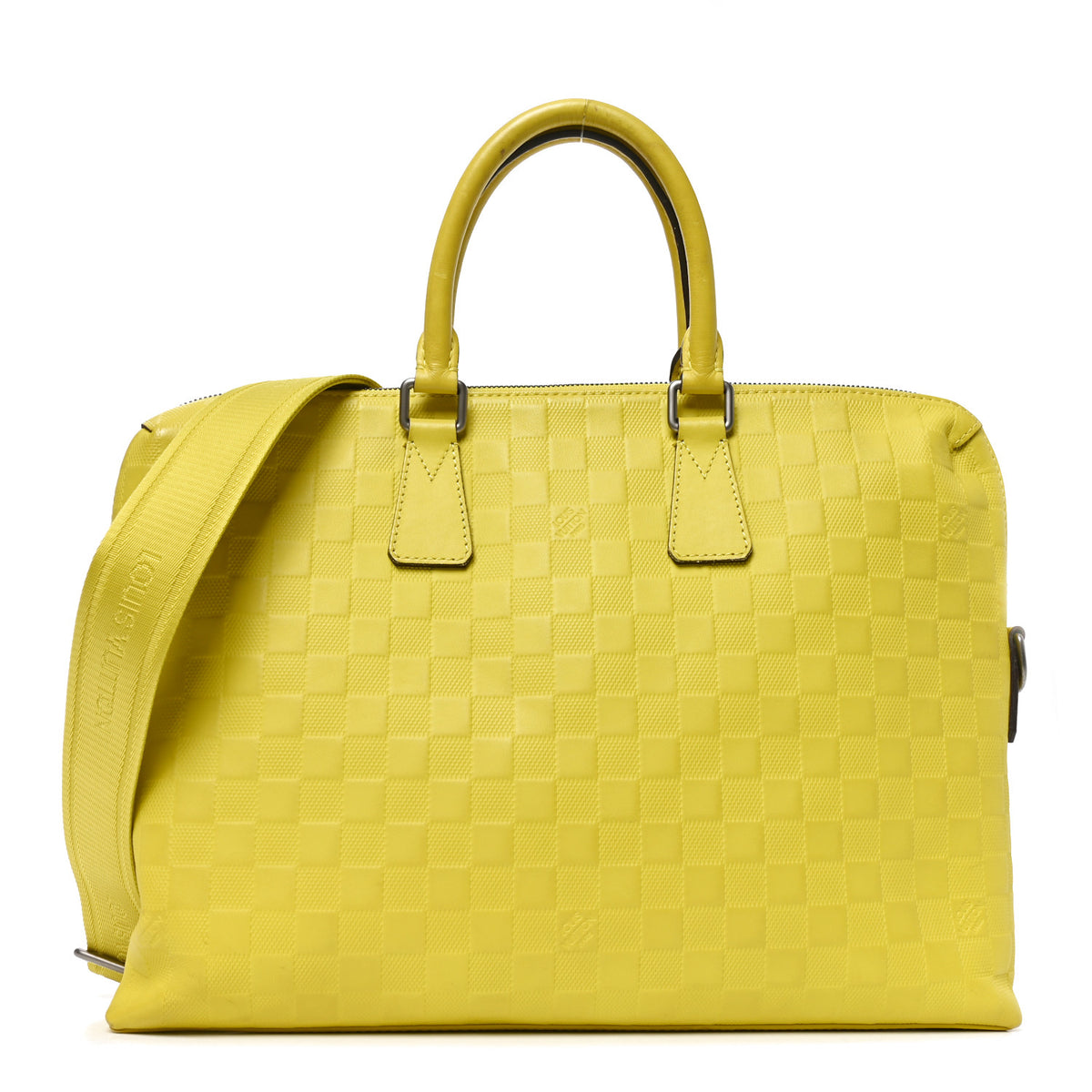 Damier Infini Porte-Documents Vert Acide