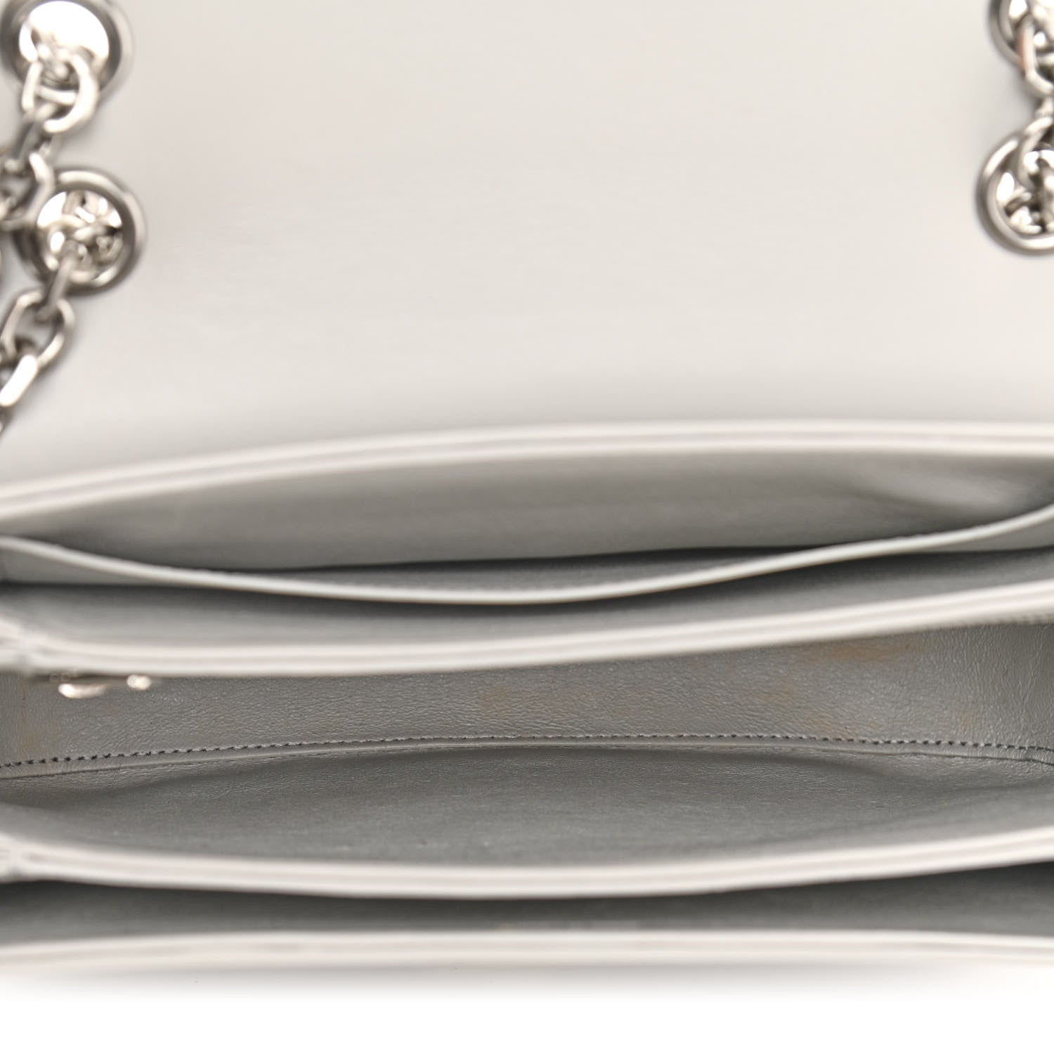 Celine Shiny Calfskin Medium C Bag Pale Grey 5 of 11