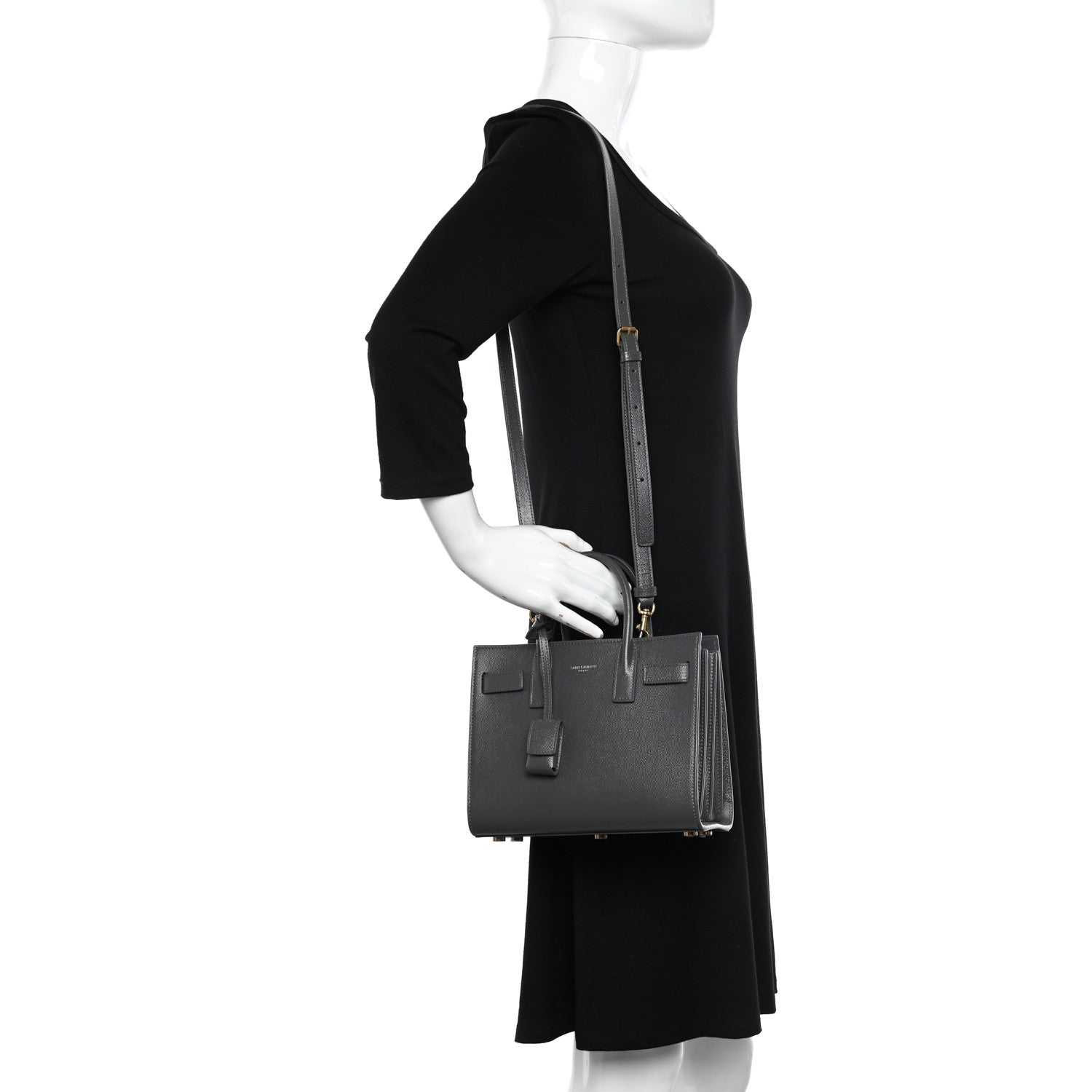 Saint Laurent Grain de Poudre Nano Sac De Jour Storm 2 of 10