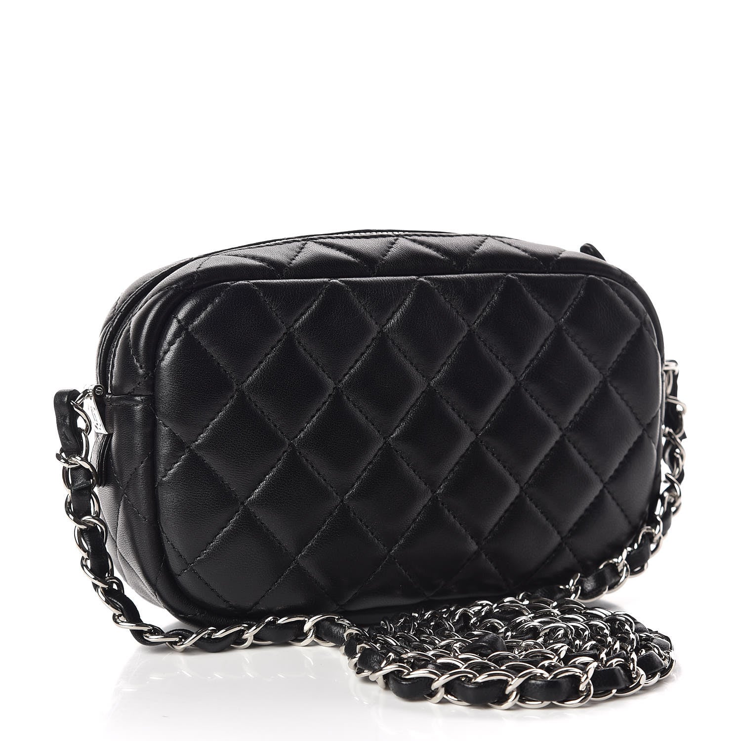 Chanel Lambskin Quilted Small Timeless Camera Case Black 3 of 10