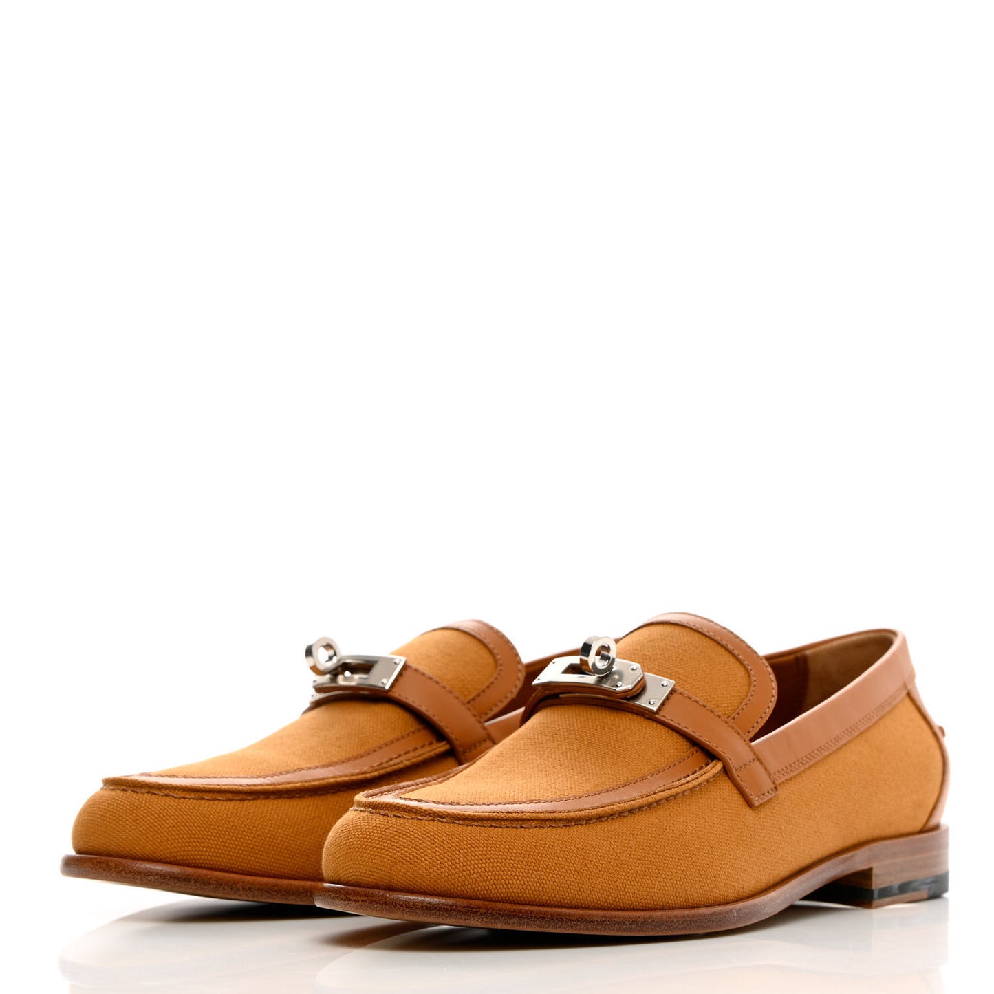 Calfskin Canvas Womens Destin Loafer 38 Naturel Beige Dore