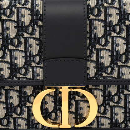 Christian Dior Oblique 30 Montaigne Flap Bag Blue 8 of 11