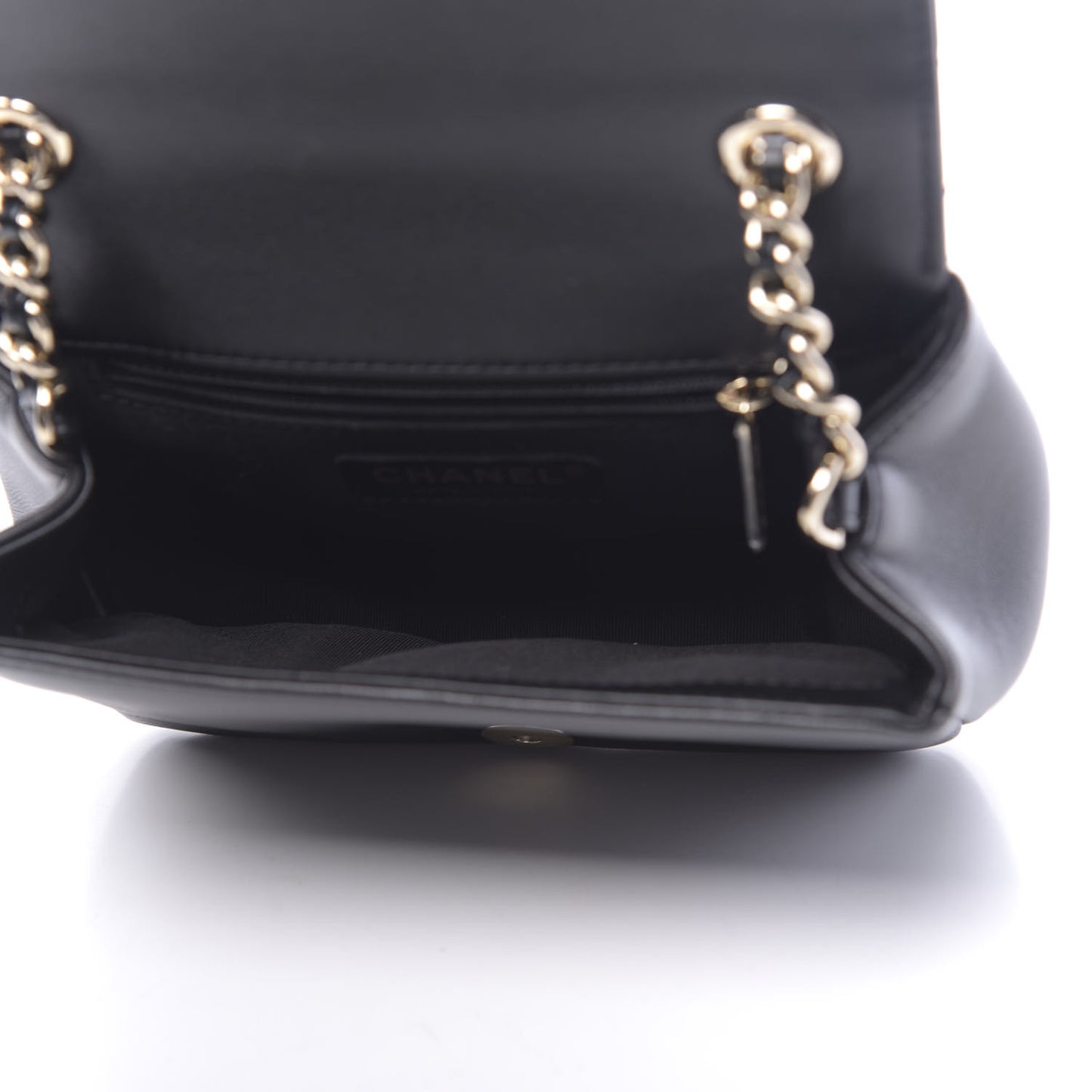 Lambskin Quilted Studded CC Flap Black