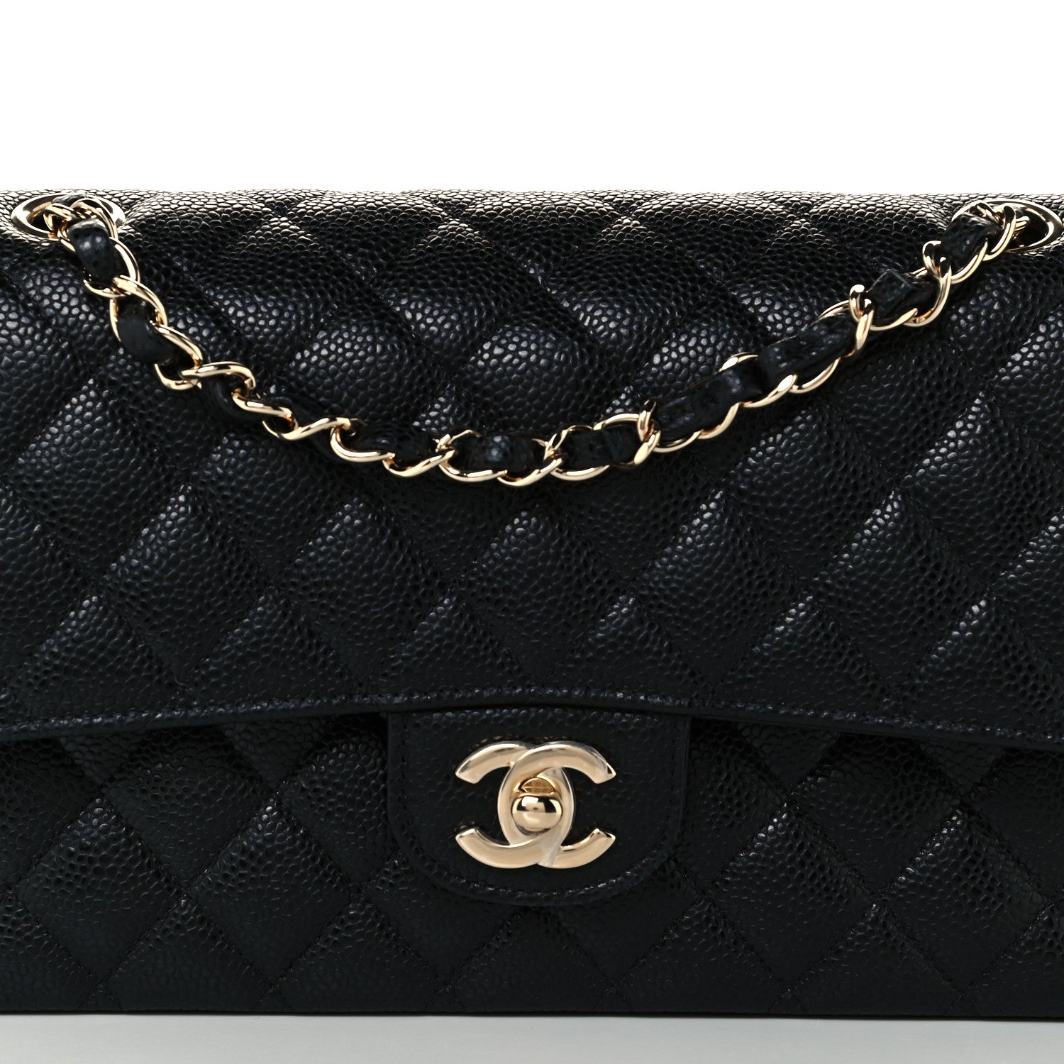 Chanel Caviar Quilted Medium Double Flap Black 8 of 11