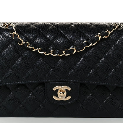 Chanel Caviar Quilted Medium Double Flap Black 8 of 11
