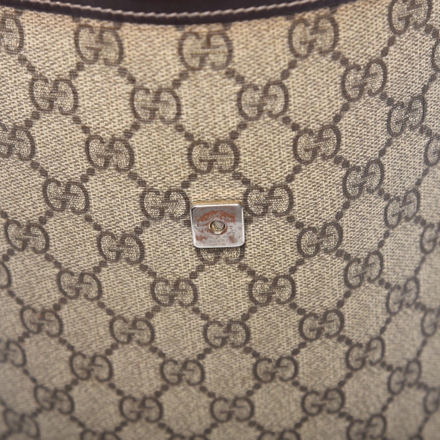 GG Supreme Monogram Selleria Calfskin Small Flap Messenger Bag Beige Ebony Cocoa Dark Chocolate