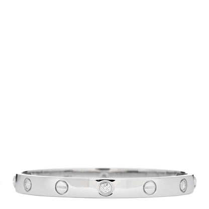 Cartier 18K White Gold 6 Diamond LOVE Bracelet 16 2 of 6
