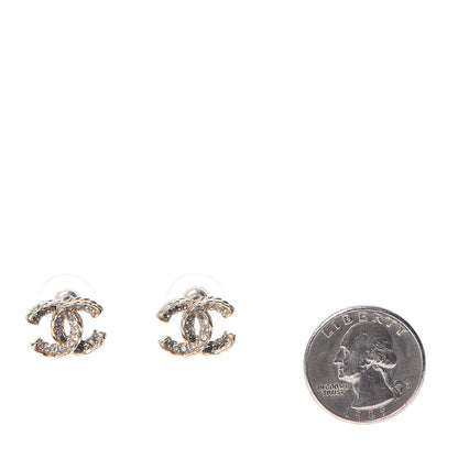 Chanel Crystal CC Earrings Gold 2 of 4