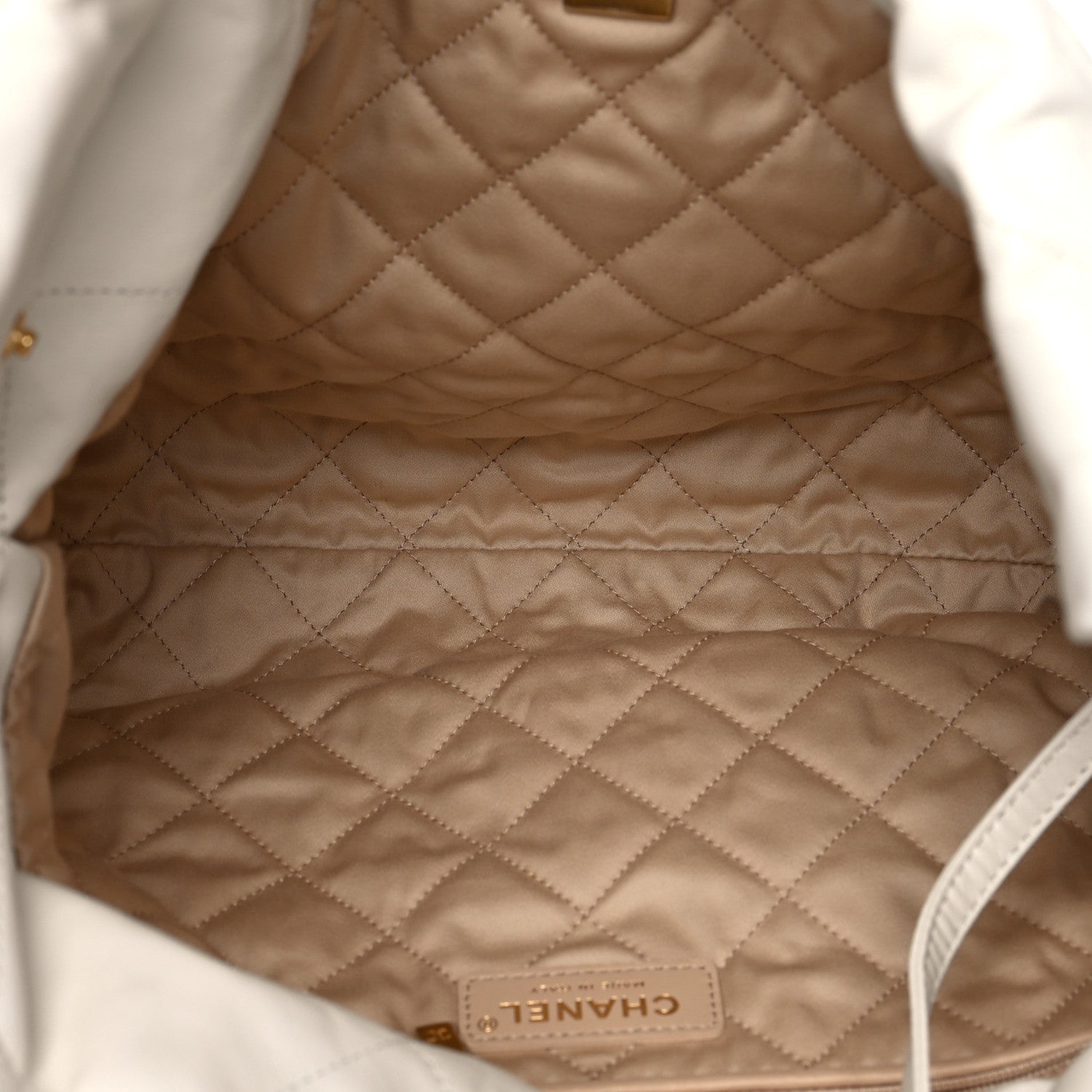 Chanel Shiny Calfskin Quilted Small Chanel 22 White 6 of 11