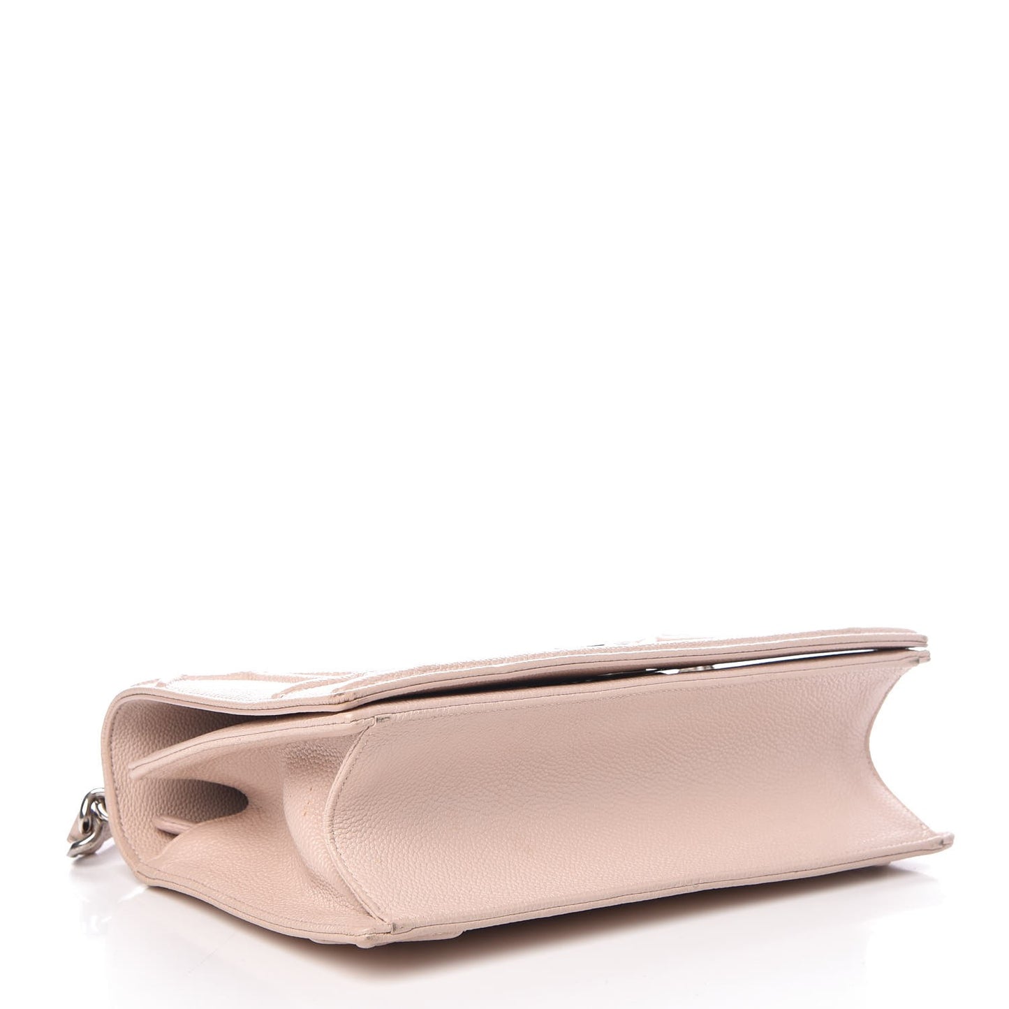 Grained Calfskin Medium Diorama Flap Bag Nude