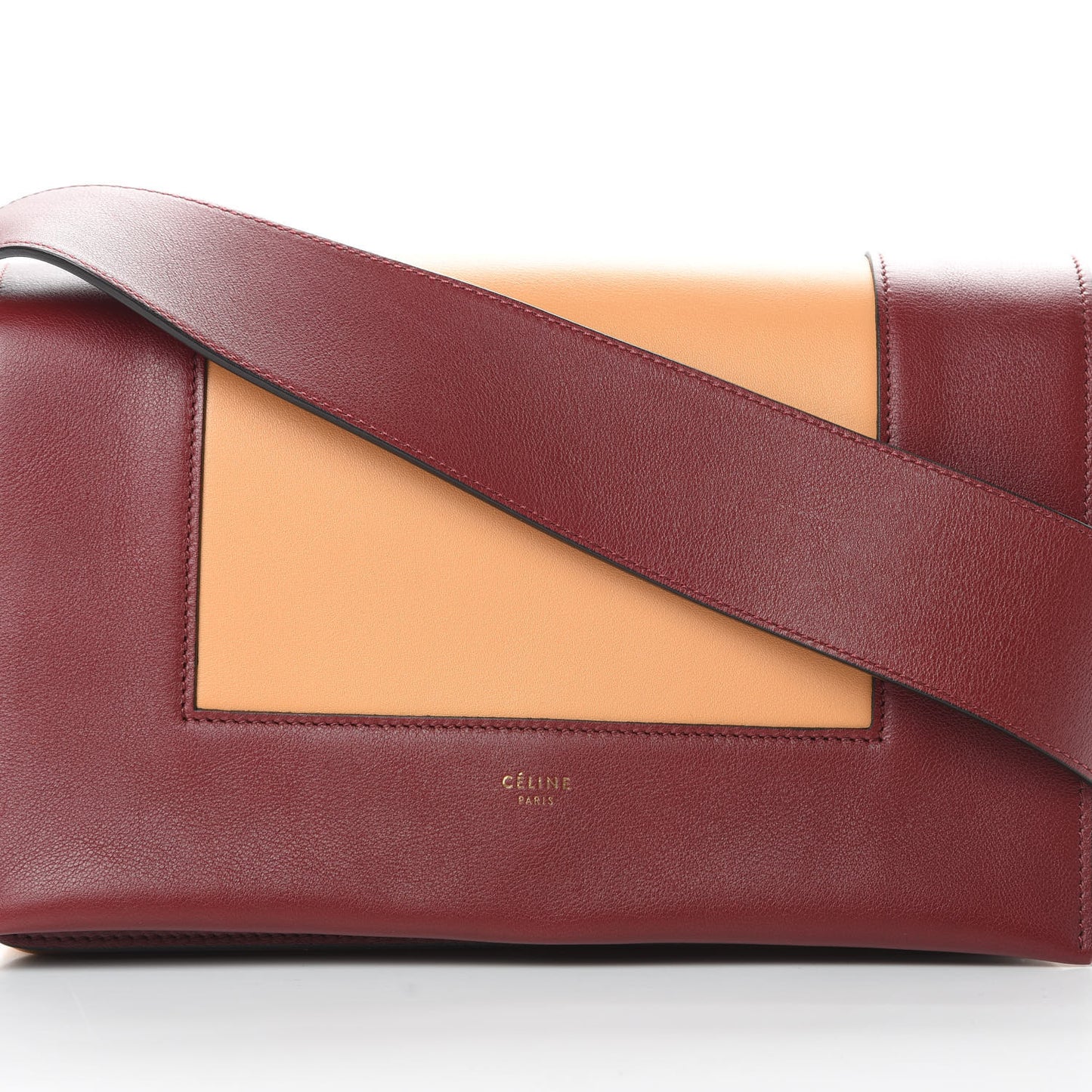 Shiny Smooth Calfskin Medium Frame Shoulder Bag Ruby Nude
