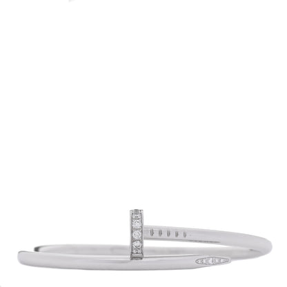 Cartier 18K White Gold Diamond Juste Un Clou Bracelet 16 1 of 6