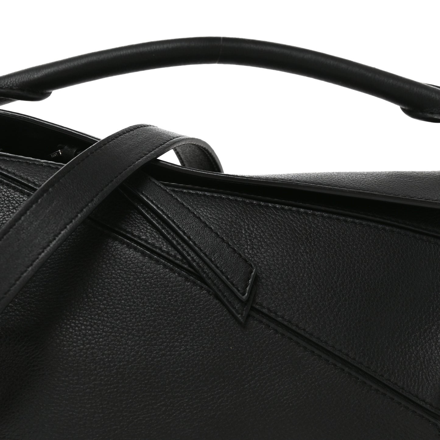 Calfskin Small Puzzle Bag Black