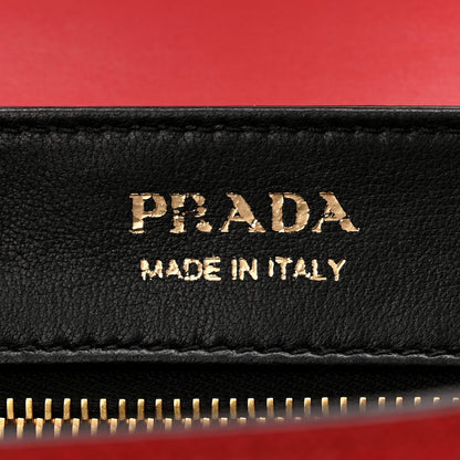 Prada Saffiano Lux Large Sidonie Top Handle Bag Fuoco 6 of 10