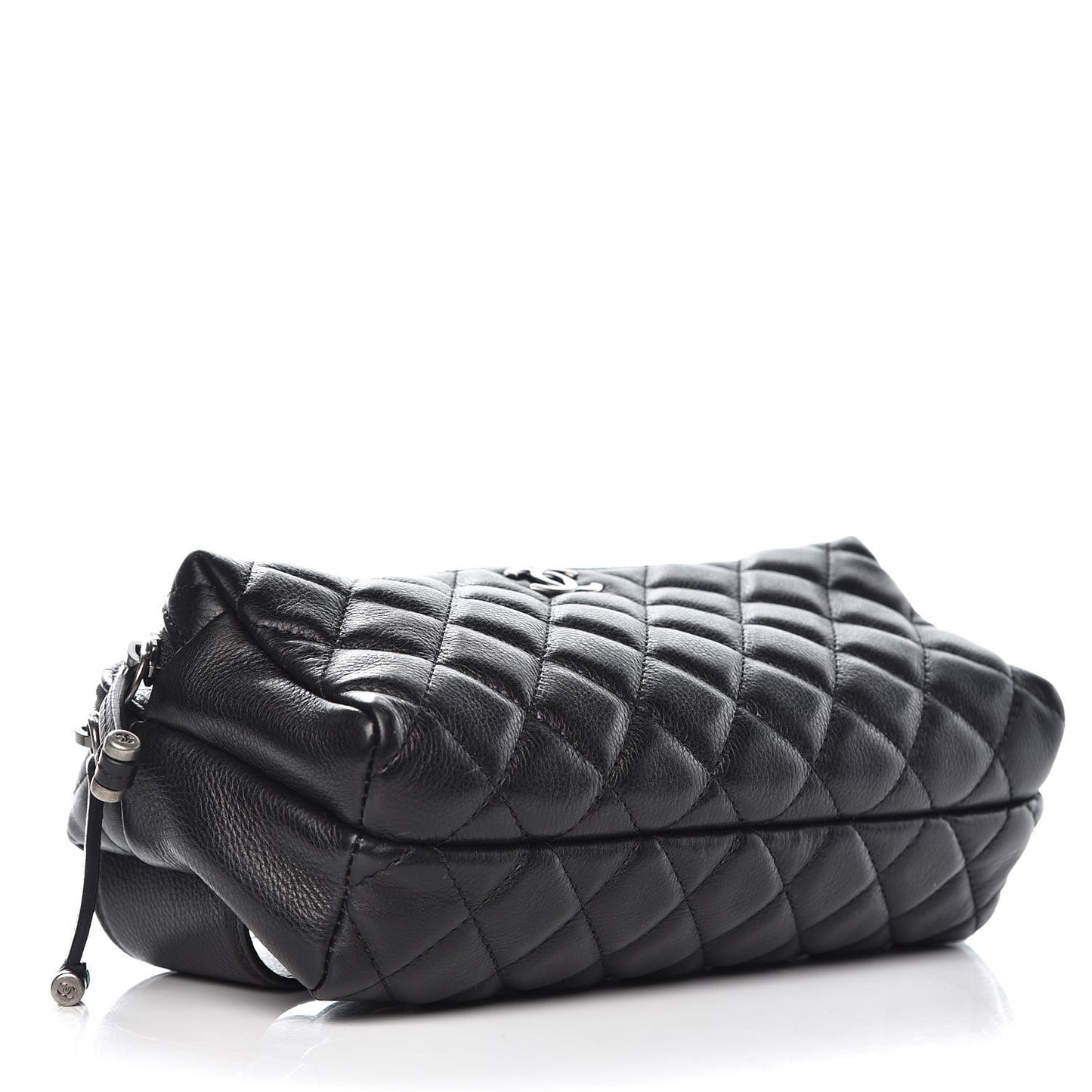 Calfskin Quilted Waist Bag Black