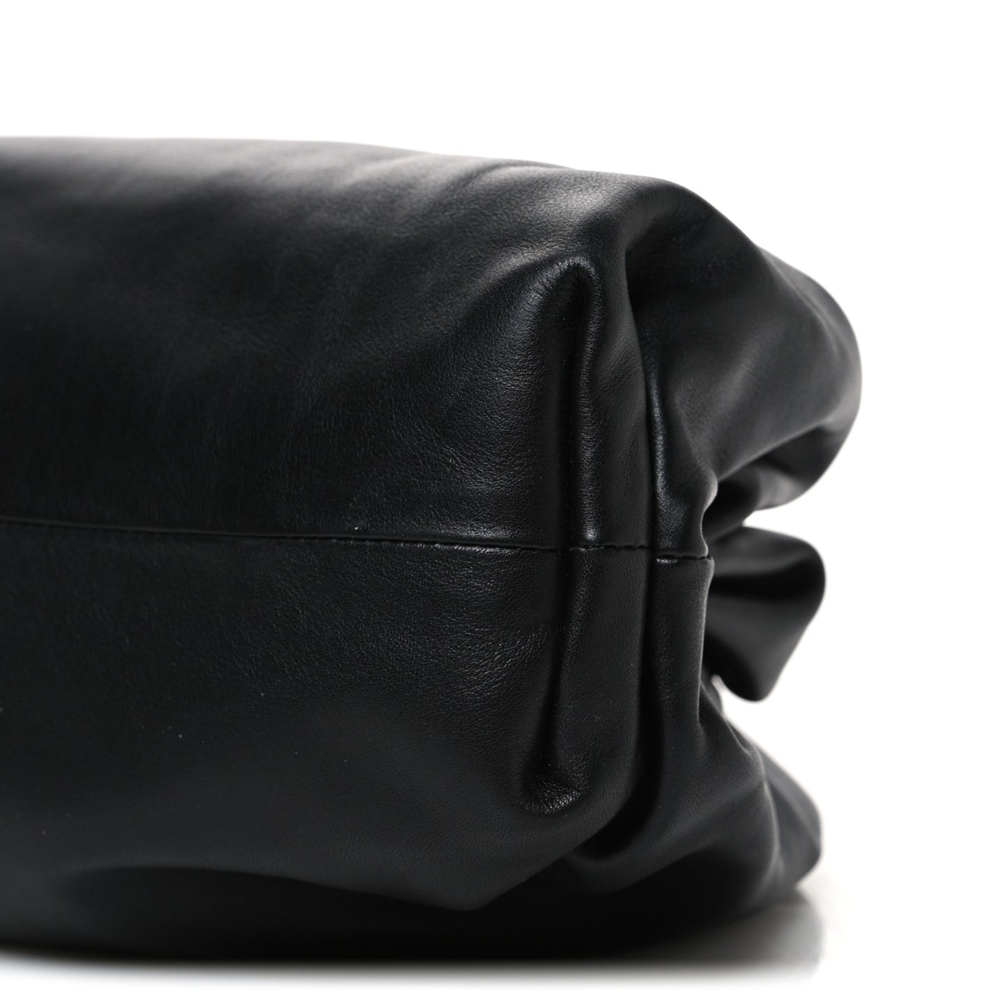 Smooth Butter Calf The Pouch Oversized Clutch Black