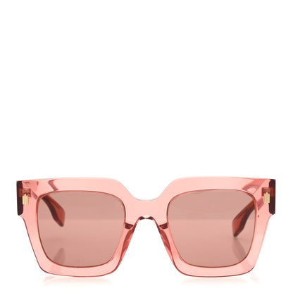 Fendi Acetate Fendi Square Sunglasses FE40100I Pink Silver 2 of 8