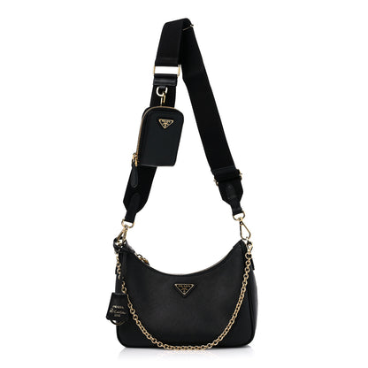 Prada Saffiano Lux Re-Edition 2005 Shoulder Bag Black 1 of 13