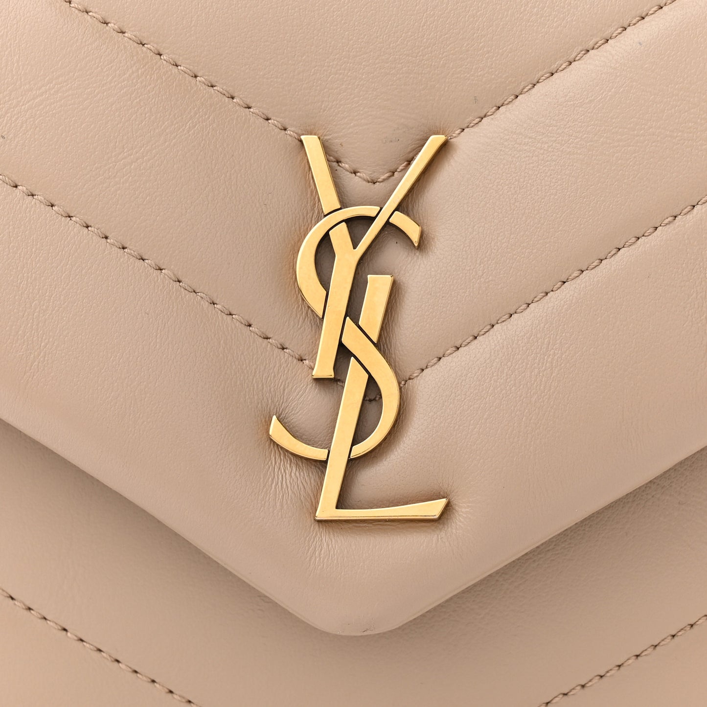 Calfskin Y Quilted Monogram Toy Loulou Crossbody Bag Latte