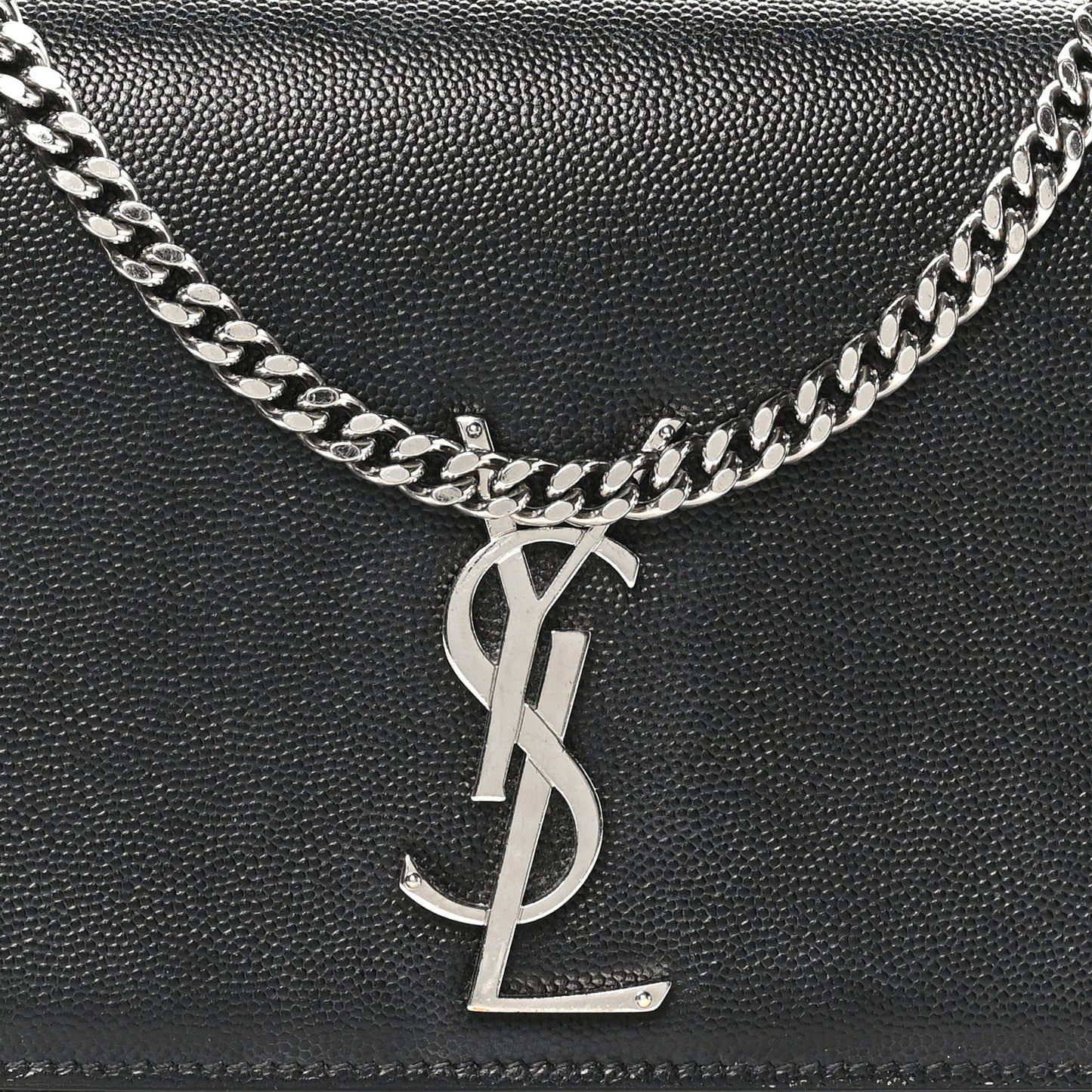 Grain De Poudre Medium Classic Monogram Kate Satchel Black