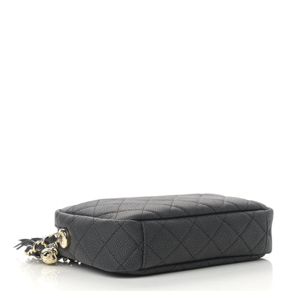 Chanel Iridescent Caviar Quilted Small Coco Tassel Camera Case Black 4 of 10