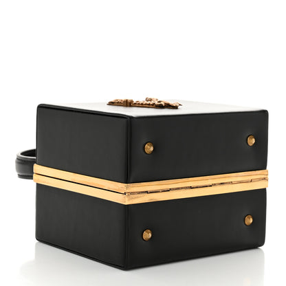 Versace Calfskin Virtus Square Shoulder Bag Black 4 of 10