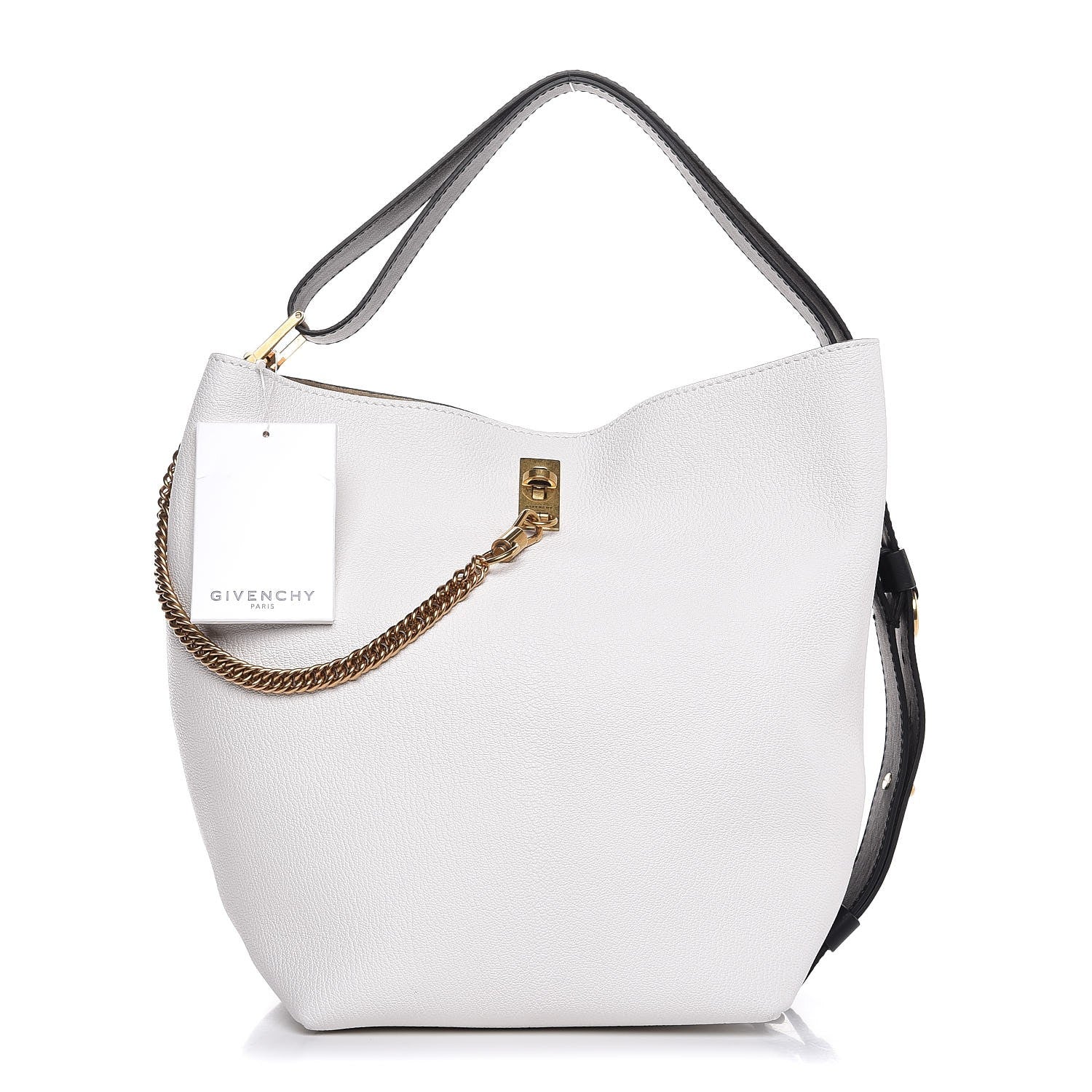 Givenchy Grained Calfskin GV Bucket Bag White 1 of 6