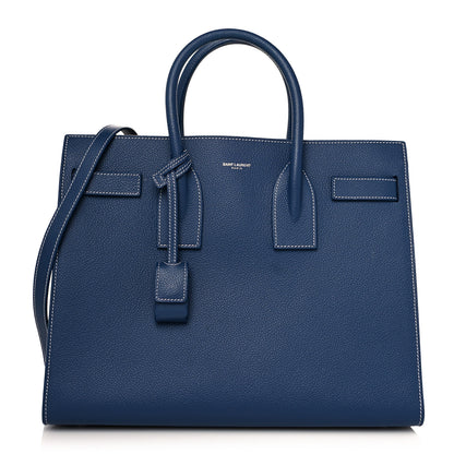 Saint Laurent Grained Calfskin Small Sac De Jour Denim Blue 1 of 15