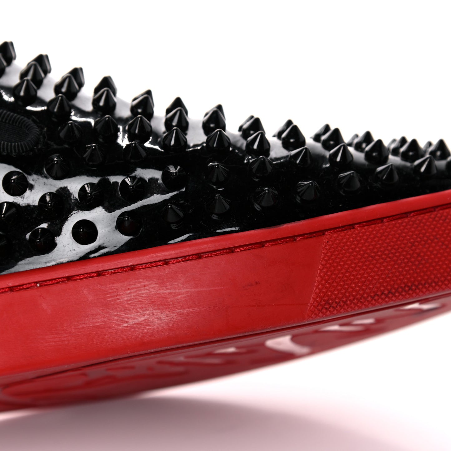 Patent Spikes Mens Roller Boat Flats 44 Black