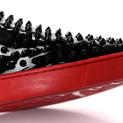 Christian Louboutin Patent Spikes Mens Roller Boat Flats 44 Black 14 of 14