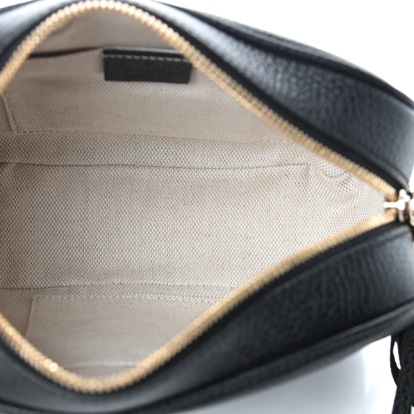 Pebbled Calfskin Small Soho Disco Bag Black